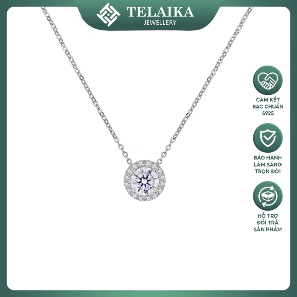Dây chuyền bạc nữ TELAIKA JEWELRY Elegant Necklace CDE6022SV - Dây chuyền nữ cao cấp VC3