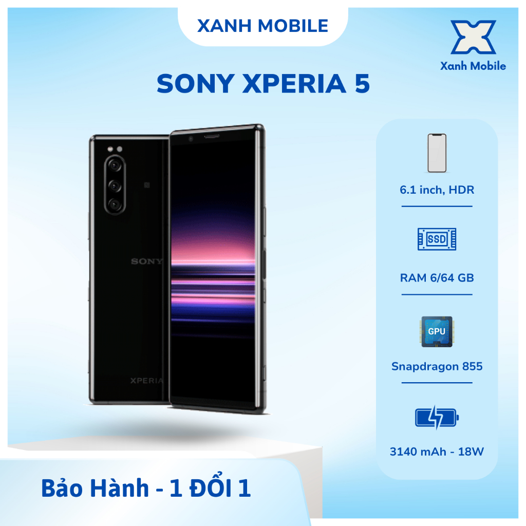 Điện thoại Sony Xperia 5 (X5), màn hình OLED HDR - Snapdragon 855, ram 6/64GB camera sắc nét
