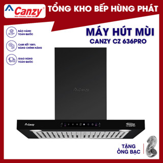 Máy hút mùi Canzy CZ 636pro, Hút mùi nhà bếp cảm ứng vẫy tay cao cấp, chính hãng bảo hành 3 năm
