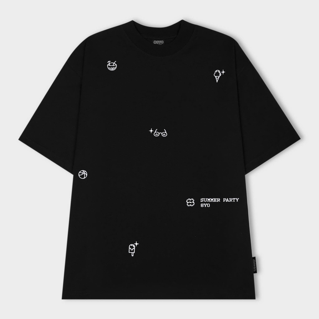Áo Thun Thêu 8YO SUMMER PARTY Tee Cotton Mềm Mịn Mát - Áo Phông Local Brand Unisex Nam Nữ Form Rộng | BigBuy360 - bigbuy360.vn