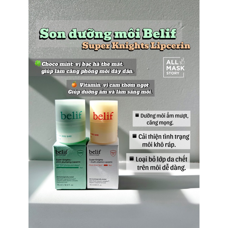 [DUTY FREE] DƯỠNG MÔI BELIF LIPCERIN 15ml