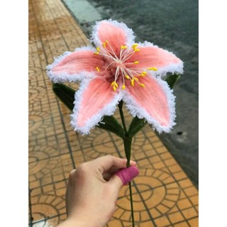 Sợi Bông Xù Dán Cánh Hoa Kẽm Nhung, Phụ Kiện Handmade