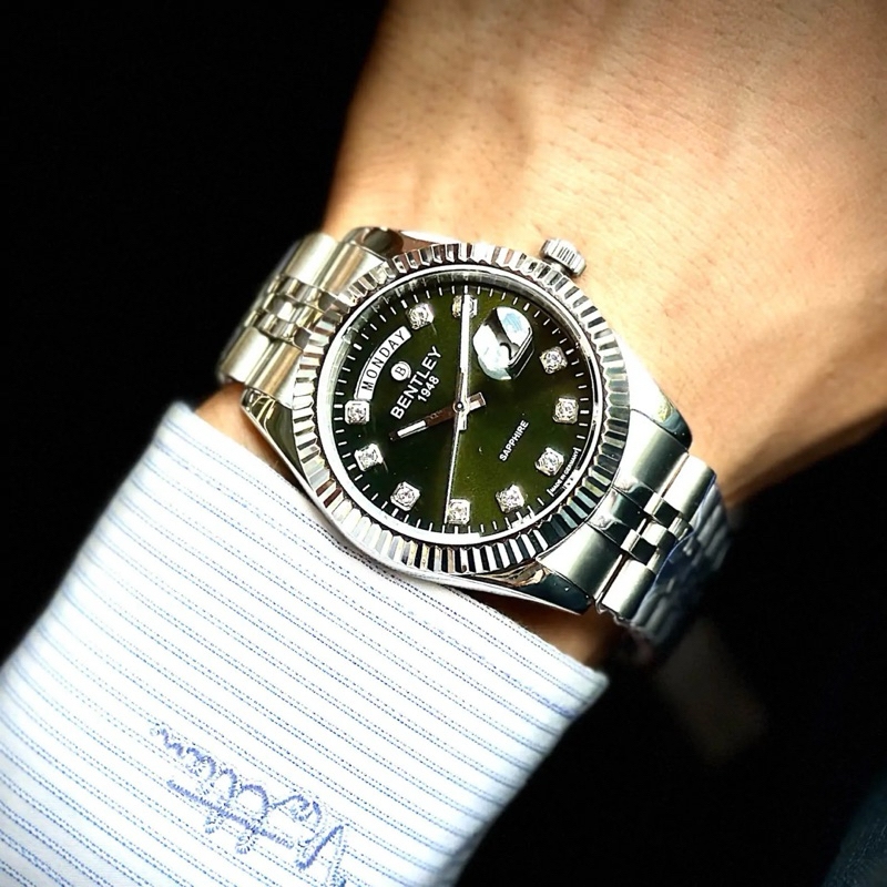 [Chính Hãng 100%] Đồng Hồ Nam Bentley BL2333 (2333) Máy Quartz (Pin) Kính Sapphiare Siz 40 Dây Thép 