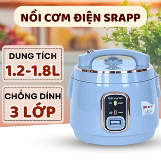 Nồi cơm điện SRAPP dung tích 1.2 - 1.8L, công nghệ chống dính hiện đại siêu bền bảo hành 12 tháng
