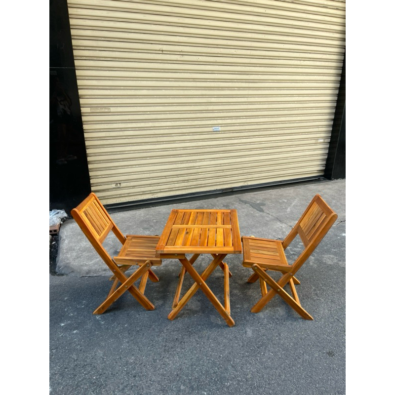 Bàn ghế gỗ xếp cf trà chanh vỉa hè , bàn ghế gỗ tràm xếp gấp gọn tiện lợi