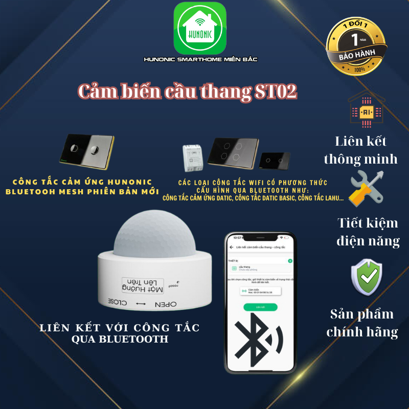 Cảm Biến Cầu Thang BLE WIFI Hunonic ST02
