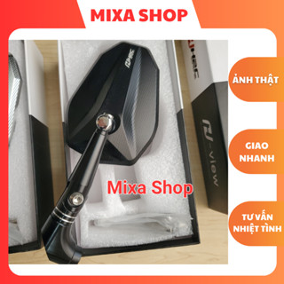 [ Chuẩn xịn ] Gương Chiếu Hậu H2C V2, Kính H2C kiểu Chiếc Lá, Chất liệu nhôm phay CNC, mặt gương trắng đủ tiêu chuẩn GT
