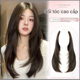 Tóc giả kẹp chữ u xoăn cụp đuôi chữ C mới nhất- tóc giả nửa đầu xoăn đuôi cụp dài 55cm mẫu mới nhất - 42