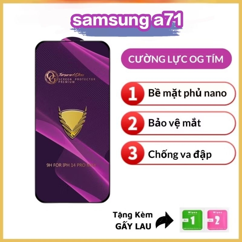 Cường lực OG tím samsung a71