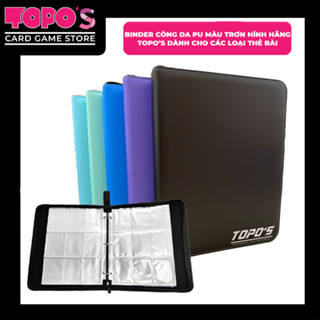   Album Binder đựng card  Sổ thẻ da PU chính hãng TOPO'S trang rời có khóa kéo cho thẻ bài Yugioh Pokemon Thẻ Idol,... 