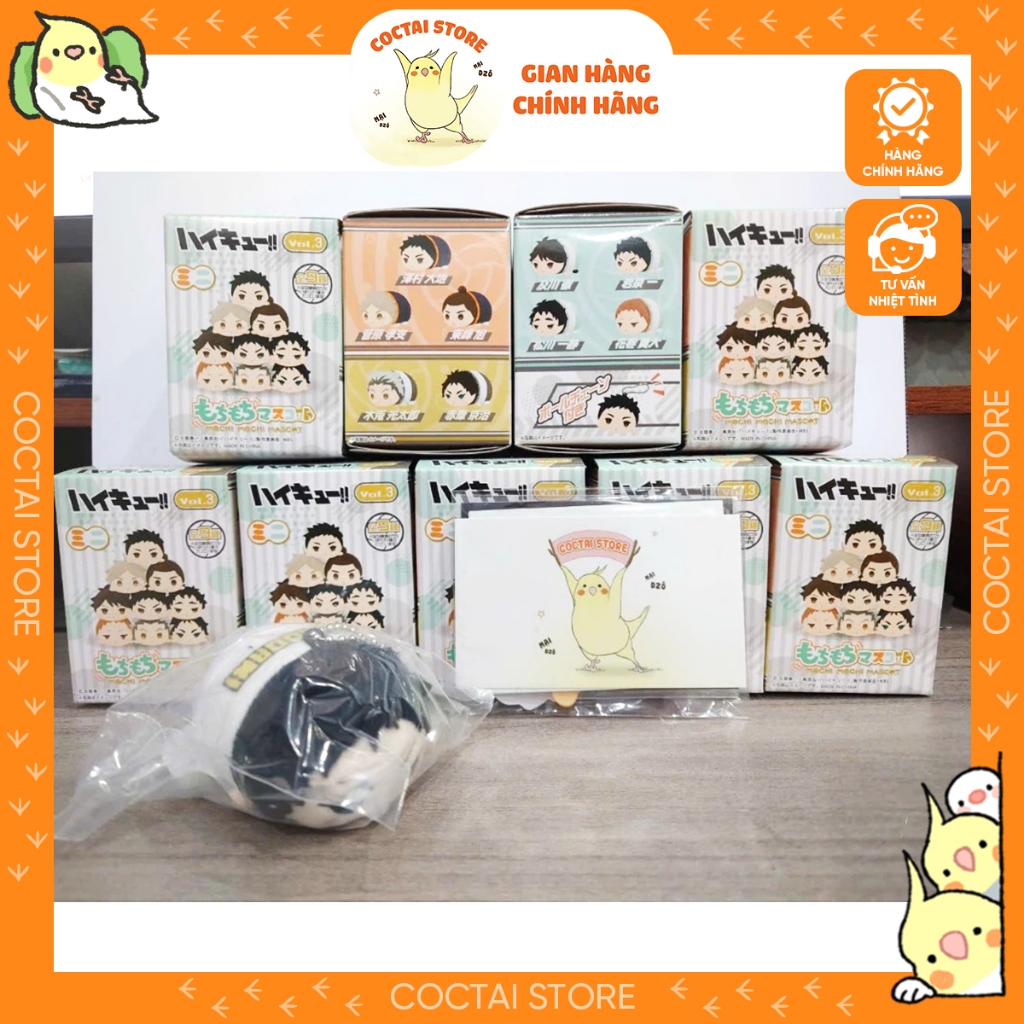 [Coctai][Sẵn][CHÍNH HÃNG] Bông Random Haikyuu Mochi Minisize 5cm - 1 Box/1 Bé Vol 2