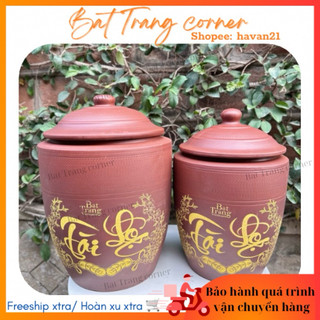 Hũ gạo sành Bát Tràng 10kg-15kg-20kg, chum gạo sành đất tử sa, chĩnh đựng gạo giá tốt