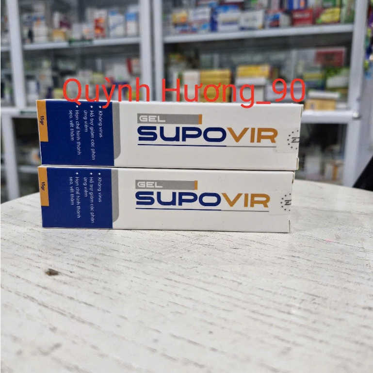 Gel SUPOVIR 15g giúp kháng virus,giời leo,thủy đậu,herpes ko gây thâm môi