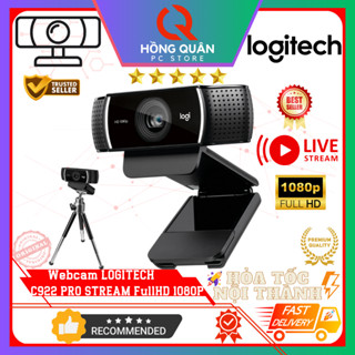  Webcam Logitech C922 PRO Stream FullHD 1080P Góc Rộng Kèm Chân Tripod New - Hàng Chính Hãng 