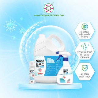 Xịt kháng khuẩn Nano Bạc AHT - Vệ sinh nhà cửa, đồ chơi, đồ dùng, phòng bệnh hương hoa hồng Pháp (100ml, 430ml, 5L)