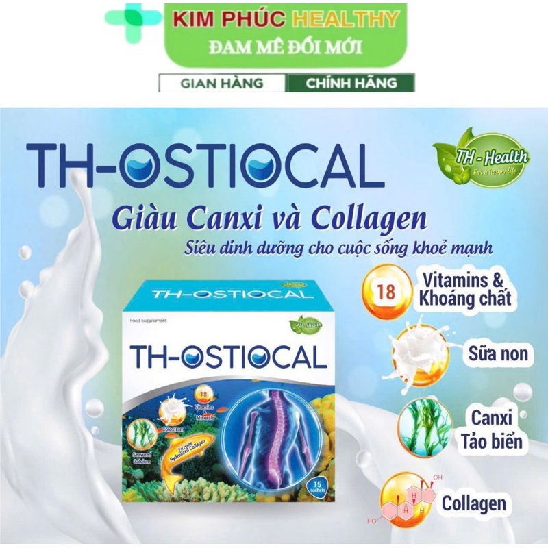 Canxi Hữu Cơ TH Ostiocal Sữa Non Tảo Biển Collagen Malaysia