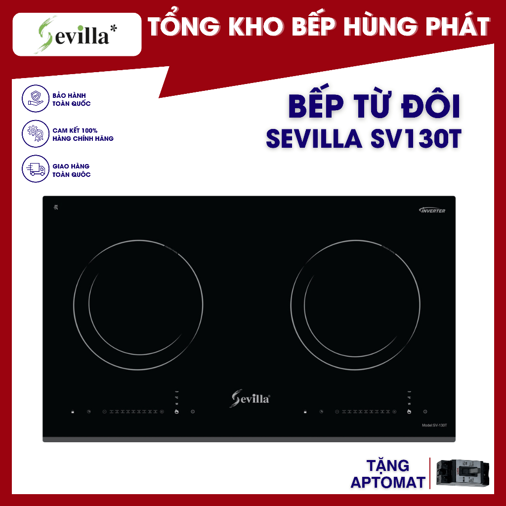 Bếp từ đôi Sevilla SV130t-60cm