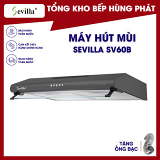 Máy hút mùi Sevilla SV S60B-60CM, khử mùi bằng than hoạt tính, bảo hành 24 tháng