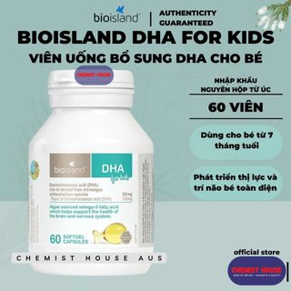 [Có App Check Auth] Bio Island Cho Bé Tăng Chiều Cao Khỏe Xương Bổ Não DHA Lysine Canxi D3 Dầu Cá Tuyết Thông Minh