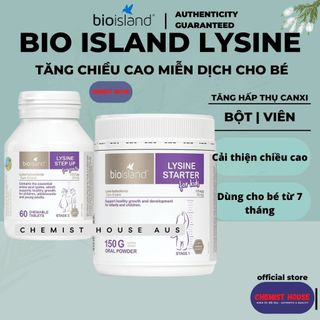 [Có App Check Auth] Bio Island Cho Bé Tăng Chiều Cao Khỏe Xương Bổ Não DHA Lysine Canxi D3 Dầu Cá Tuyết Thông Minh