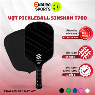 Vợt Pickleball SINSHAM Sợi Carbon T700 16mm siêu bền siêu nhẹ TẶNG KÈM BAO VỢT