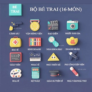 Hộp quà bốc thôi nôi cho bé trai, bé gái 1 tuổi bộ hướng nghiệp cao su mềm cao cấp