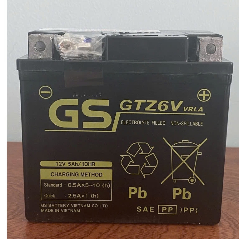 Ắc quy 12V-5ah GTZ6V dùng cho các loại xe Air blade, Click, Vision, SH Mode, SH, PCX, Lead, SH 125/1