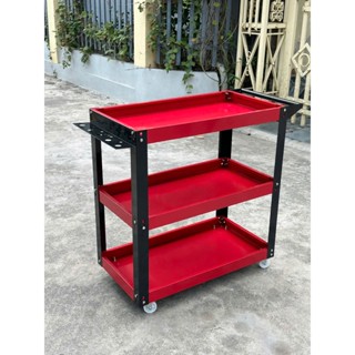 Xe đẩy dụng cụ sửa chữa 3 tầng chuyên dụng có bánh xe tiện lợi tôn 1 ly dày  dặn chắc chắn