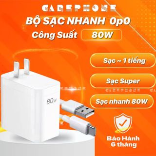  Bộ sạc nhanh 80w sạc nhanh Vooc không nóng máy cho các dòng Oppo A và Reno5 \6\7\8\8T\8 Pro Find X và dòng androi 