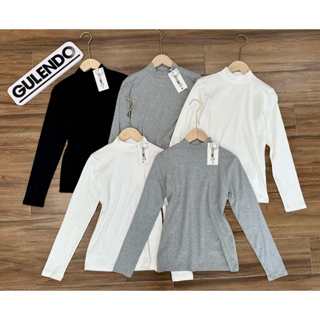 Áo giữ nhiệt nữ mềm nhẹ Gulendo cổ 3cm vải co giãn không sổ lông, không bai rão