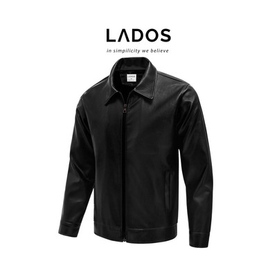Áo da nam lót lông cừu LADOS-2119 chất da PU nhập khẩu có vân , chống nước, phong cách nam tính mạnh mẽ