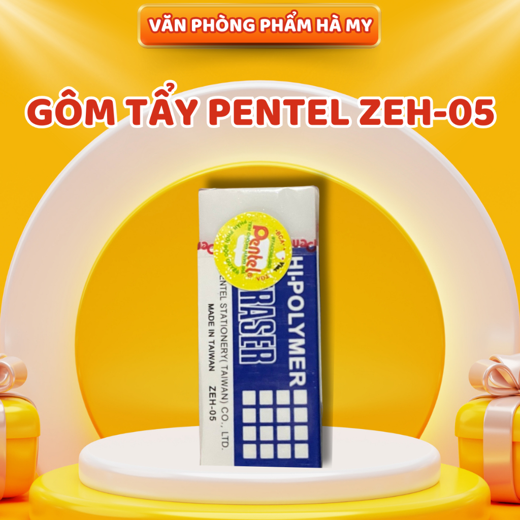 Combo 10 Cục Gôm Tẩy Trắng Trung Pentel ZEH-05/ZEH-03