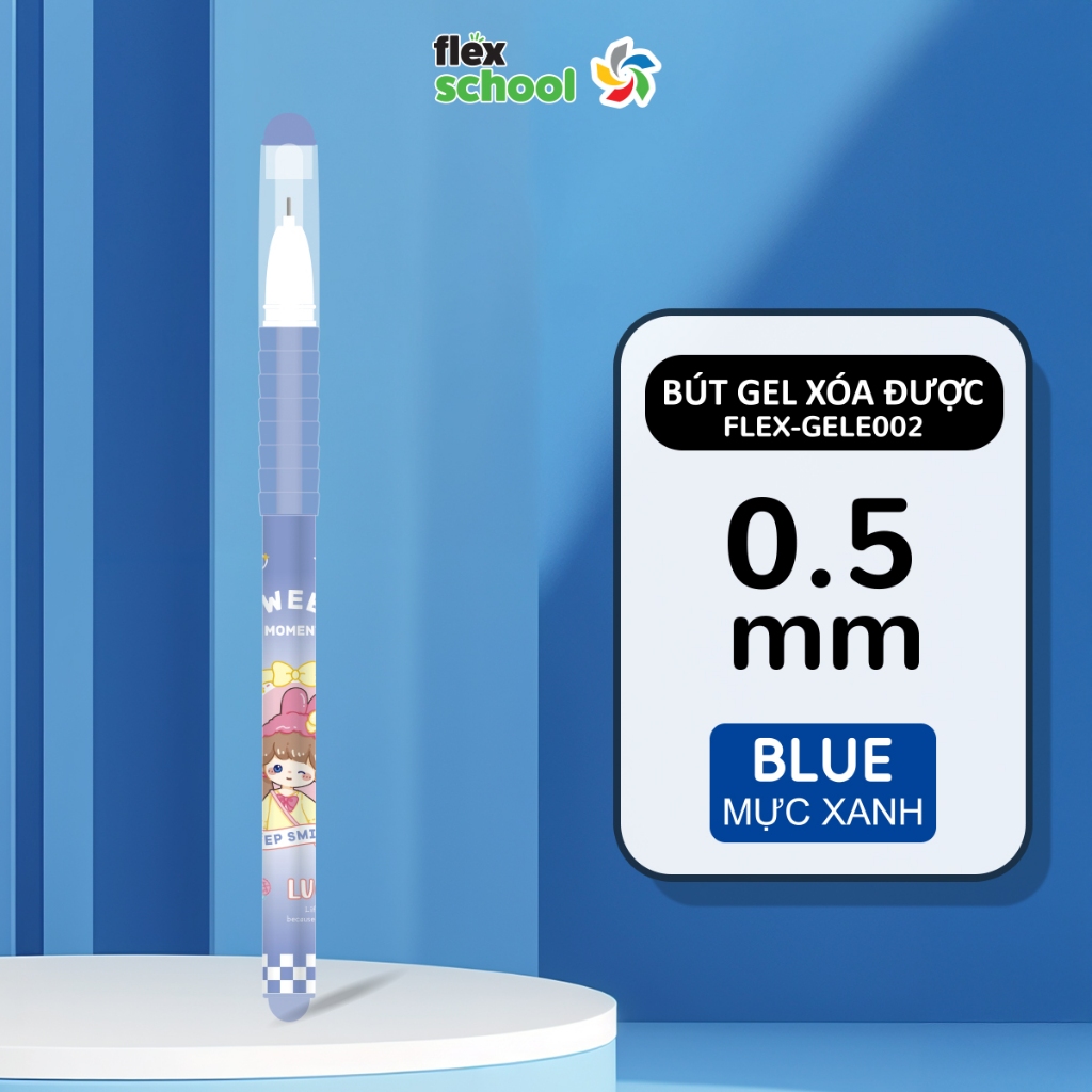 Combo 12/24/36 Bút gel xóa được Flex School FLEX-GELE002 - Đầu bút 0.5mm Erasable Pen