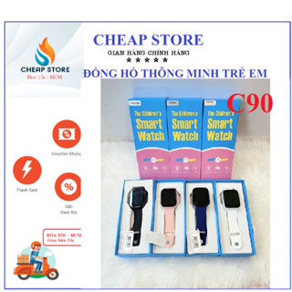 (Đồng Hồ C90) Thông Minh 4G Cho Trẻ em, Học sinh, Sinh viên Định vị Wifi Lắp Sim Gọi Điện thoại, Video Call, đo Nhịp Tim