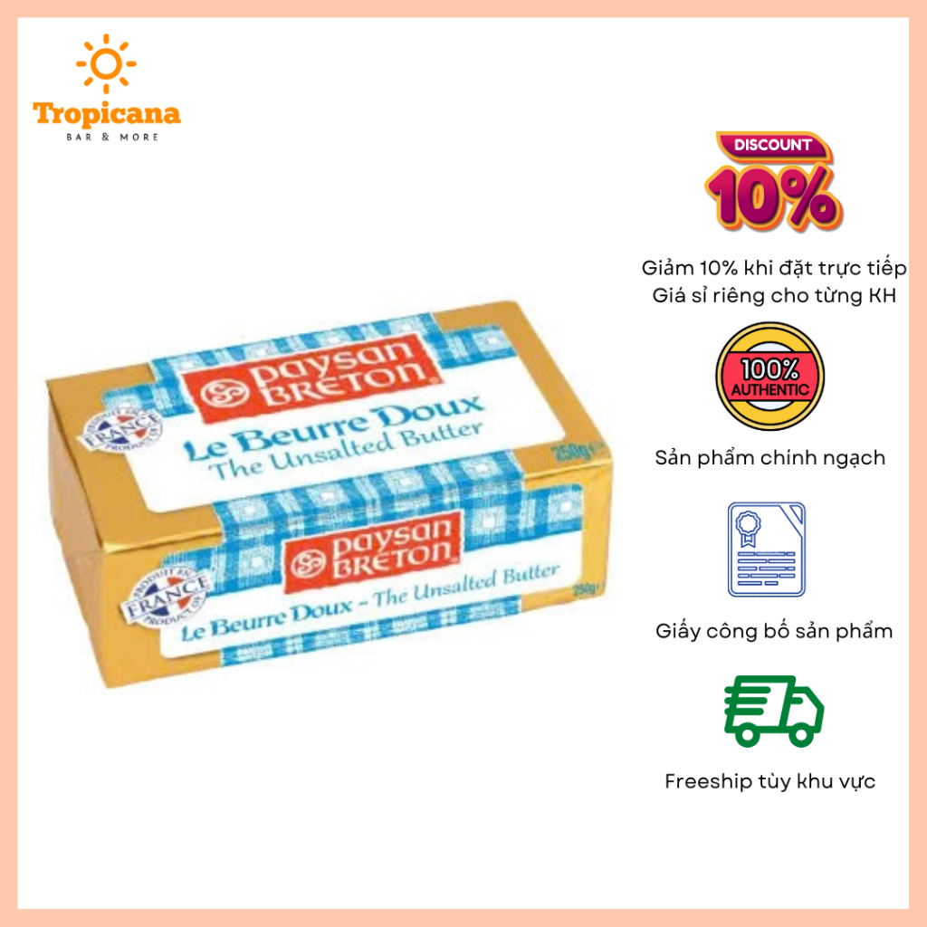Bơ lạt Paysan Breton - Gói Mới 200g