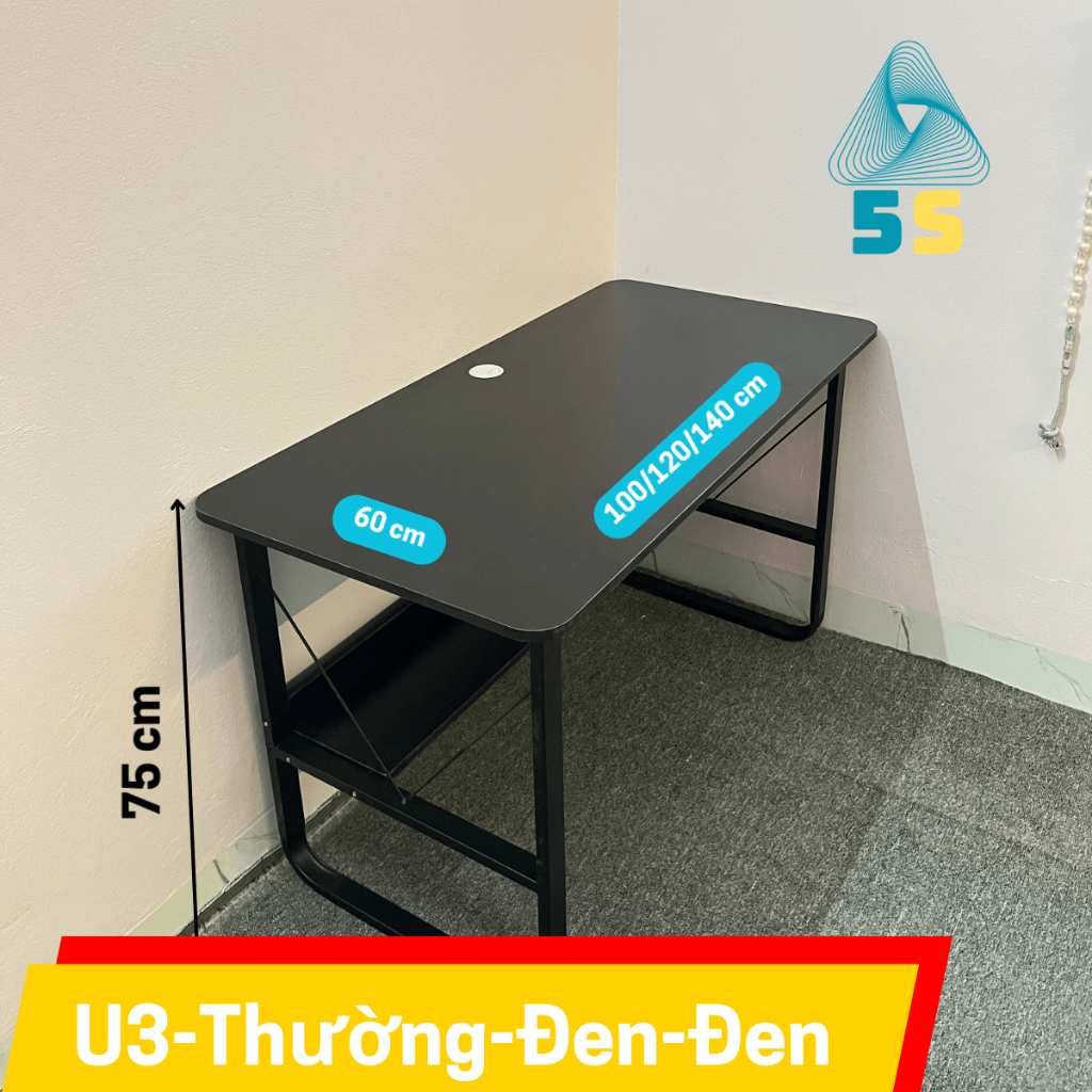 Bàn Làm Việc Để Máy Tính Có Kệ – Mặt Gỗ MDF – Chân Sắt Sơn Tĩnh – Kệ 2 Màn Hình, Chịu Tải Tốt | BigBuy360 - bigbuy360.vn