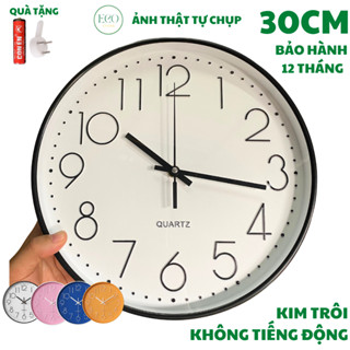  Đồng Hồ Treo Tường Kim Trôi Trang Trí Số Nổi 3D mẫu A1 - Đồng Hồ Treo Tường Eco Store VN 