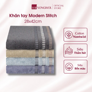 Khăn mặt nhỏ chính hãng Hàn Quốc Songwol Modern Stitch chất liệu cotton mềm mịn hút nước