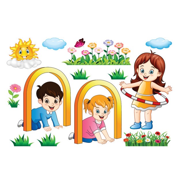 Decal mầm non-GÓC VẬN ĐỘNG VD-008