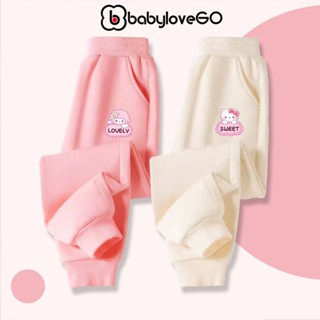  Quần dài bé gái BabyloveGO quần nỉ cho bé in hình cute đáng yêu cạp chun bo gấu phong cách Hàn Quốc 
