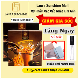[2 Hộp] Cafe Nhật Kim Anh Laura Cà Phê Vị Đông Trùng + Linh Chi