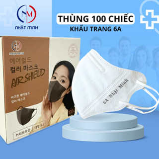 Khẩu Trang 6A Nhật Minh Thùng 100 Chiếc Thiết Kế Đa Chiều Thoáng Khí An Toàn Cho Sức Khỏe