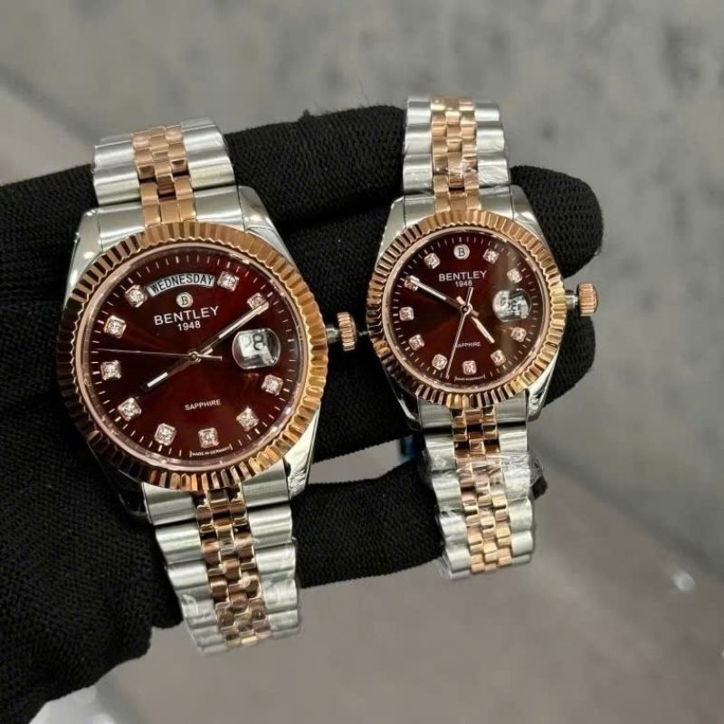 [Chính Hãng 100%] Đồng Hồ Cặp Nam Nữ Bentley BL2333 (2333) Máy Quarzt (Pin) Kính Sapphiare Siz 29, 4
