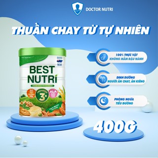 Sữa hạt dinh dưỡng thuần chay Nutri Best DOCTOR NUTRI, đạm thực vật nhập khẩu Mỹ 400g