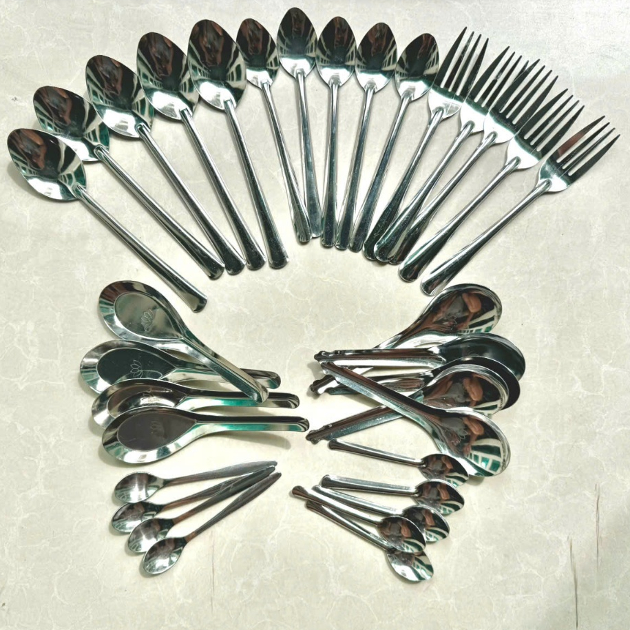(Set 10)Muỗng Nĩa Inox - Muỗng Ăn Súp, Muỗng Cà Phê, Muỗng Vịt Lộn