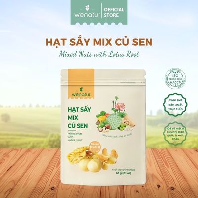 Hạt sấy mix củ sen we'natur 60g