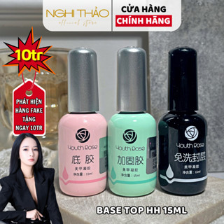 Base top hoa hồng, sơn liên kết móng NGHI THẢO 15ml