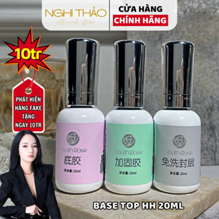 Sơn base top cứng móng hoa hồng cao cấp chính hãng NGHI THẢO 20ml