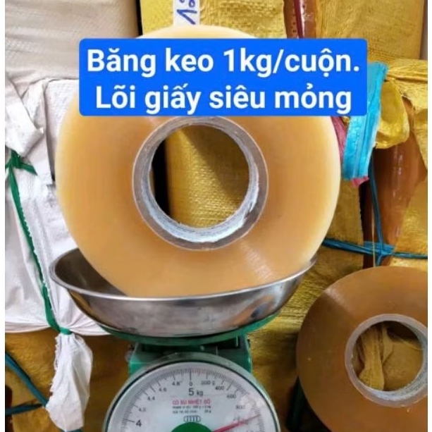 Băng keo siêu dày,siêu dính 1kg/cuộn lõi giấy mỏng