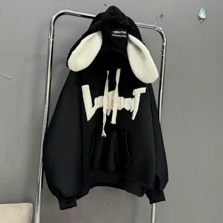 Áo Khoác Nỉ Mùa Đông Siêu dày ấm MŨ LÔNG TAI THỎ siêu hót 2024